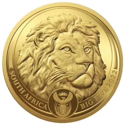 Big Five Lion gold coin obverse